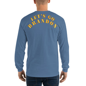 Men’s Long Sleeve Shirt - Lets Go Brandon - 2 Lines - Back