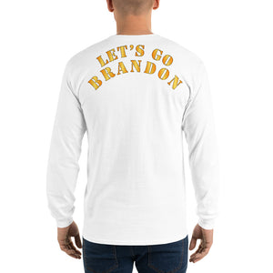 Men’s Long Sleeve Shirt - Lets Go Brandon - 2 Lines - Back