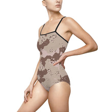 Load image into Gallery viewer, Women&#39;s One-piece Swimsuit - Military Chocolate Chip Desert Camouflage
