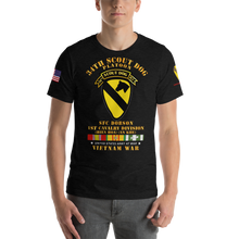 Load image into Gallery viewer, Short-Sleeve Unisex T-Shirt - 34th Scout Dog Plt - Vietnam War Vet SFC Dobson
