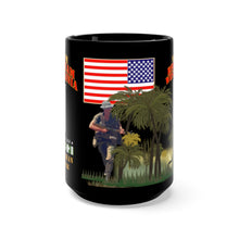 Load image into Gallery viewer, Black Mug 15oz - Army - Special Forces - Recon Team - West Virginia with Vietnam War Rib
