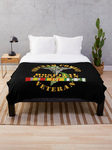 USN - Vietnam Combat Veteran Hospital Corpsman X 300 Throw Blanket