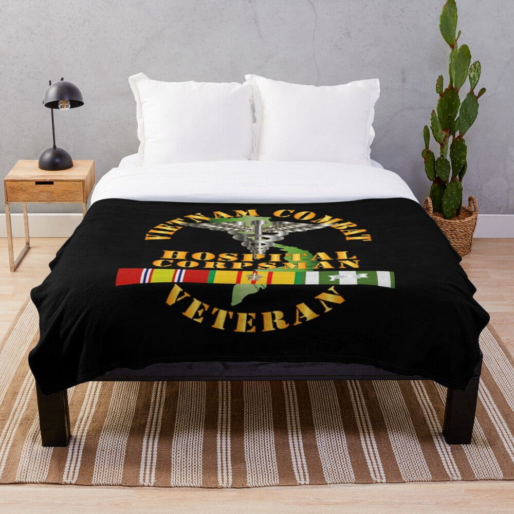 USN - Vietnam Combat Veteran Hospital Corpsman X 300 Throw Blanket