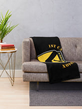 Load image into Gallery viewer, Army - 1st Cavalry Division SSI w Airmobile Tab Throw Blanket
