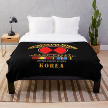 Load image into Gallery viewer, Army - 7th Infantry Division - Korea - Cp Casey w SVC Throw Blanket
