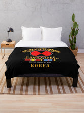 Load image into Gallery viewer, Army - 7th Infantry Division - Korea - Cp Casey w SVC Throw Blanket
