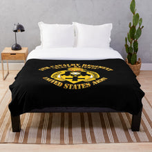 Load image into Gallery viewer, Army - 5th Cavalry Regiment - Black Knights Throw Blanket
