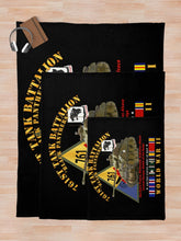 Load image into Gallery viewer, Army - 761st Tank Battalion - Black Panthers - w Tank w SSI WWII EU SVC Throw Blanket
