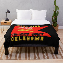 Load image into Gallery viewer, Army - Fort SIll, Home of Artillery Guidon w Cassion - Black X 300 Throw Blanket
