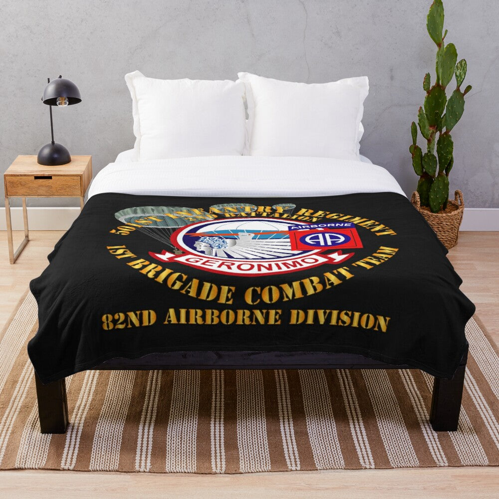 501st Infantry Regt - 1st Bde Cbt Tm - 82nd Abn Div Throw Blanket