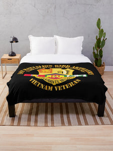 Army - 1st Bn 83rd Artillery - Vietnam Veteran w SVC Throw Blanket