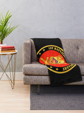 Load image into Gallery viewer, Army - 1st Bn 83rd Artillery Veteran w Branch Throw Blanket
