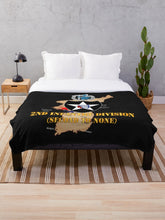 Load image into Gallery viewer, Army - Korea Map - 2nd Infantry Div - Second to None - V1 Throw Blanket
