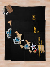 Load image into Gallery viewer, Army - Korea Map - 2nd Infantry Div - Second to None - V1 Throw Blanket
