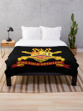 Load image into Gallery viewer, Army - 83rd Field Artillery w Br - Ribbon Throw Blanket
