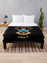 Load image into Gallery viewer, Navy - USS Iwo Jima (LHD-7) wo BakGrd Throw Blanket
