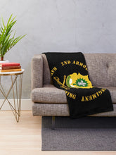 Load image into Gallery viewer, Army - 2nd Armored Cavalry Regiment DUI - Battle of 73 Easting Throw Blanket
