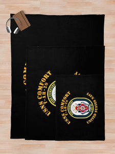 Navy - USNS Comfort - T-AH-20 wTxt Throw Blanket