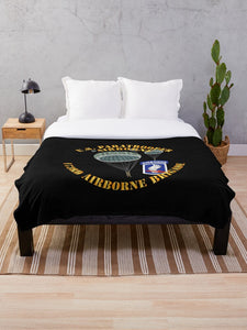 Army - US Paratrooper - 173rd Airborne Bde Throw Blanket