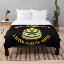 Load image into Gallery viewer, Army - Enlisted - MSG - Master Sergeant - Std - Retired Throw Blanket
