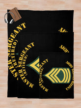Load image into Gallery viewer, Army - Enlisted - MSG - Master Sergeant - Std - Retired Throw Blanket
