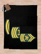 Load image into Gallery viewer, Army - Enlisted - SPC 9 - Specialist E9 - Std wo Txt Throw Blanket
