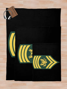 Army - Enlisted - SPC 9 - Specialist E9 - Std wo Txt Throw Blanket
