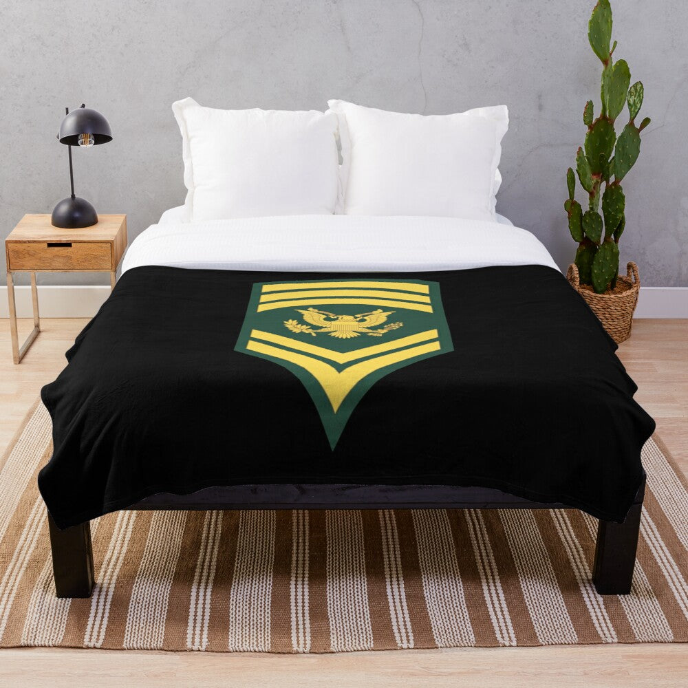 Army - Enlisted - SPC 9 - Specialist E9 - Std wo Txt Throw Blanket