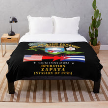 Load image into Gallery viewer, Army - Operation Zapata - Bay of Pigs - Cuba Invasion Throw Blanket
