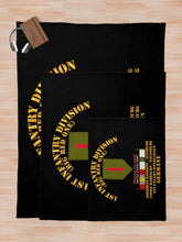 Load image into Gallery viewer, Army - 1st Infantry Division Forward - Germany w COLD WAR SVC Throw Blanket
