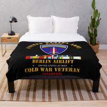 Load image into Gallery viewer, Army - US Army Europe - Berlin Airlift w COLD EXP OCCP Airplane SVC Throw Blanket
