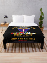 Load image into Gallery viewer, Army - US Army Europe - Berlin Airlift w COLD EXP OCCP Airplane SVC Throw Blanket
