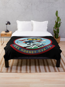 Navy - USS Hornet (CV-12) wo Txt Throw Blanket