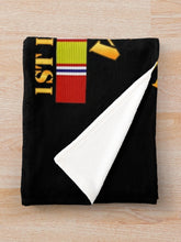 Load image into Gallery viewer, Army - Vietnam Combat Vet - 2nd Bn 33rd Artillery - 1st Inf Div SSI Throw Blanket
