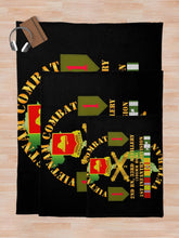 Load image into Gallery viewer, Army - Vietnam Combat Vet - 2nd Bn 33rd Artillery - 1st Inf Div SSI Throw Blanket
