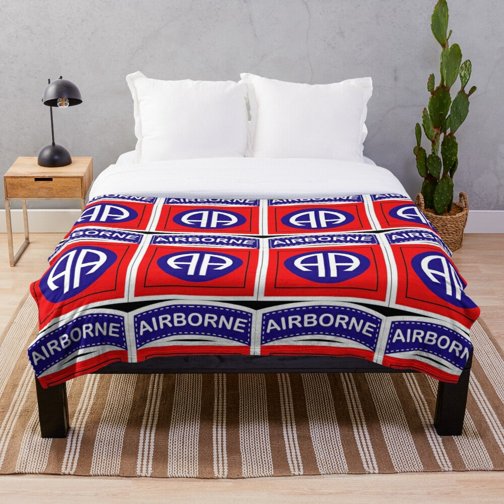 SSI - 82nd Airborne Division wo Txt Throw Blanket