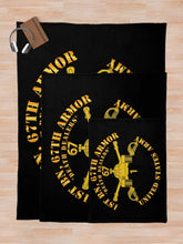 Load image into Gallery viewer, Army - 1st Bn 67th Armor - Armor Branch Throw Blanket
