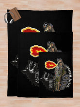Load image into Gallery viewer, Army - 1st Stryker Bde - 25th ID - Arctic Wolves - White w Stryker wo Div Throw Blanket
