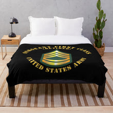 Load image into Gallery viewer, Army - Sergeant First Class - SFC - Retired Throw Blanket
