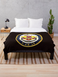 Navy - USNS Mercy - T-AH-19 wo Txt Throw Blanket