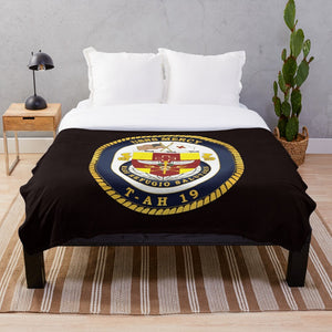 Navy - USNS Mercy - T-AH-19 wo Txt Throw Blanket