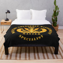 Load image into Gallery viewer, ARNG - Military Emergency Management Specialist - Master - Gold 2 Throw Blanket
