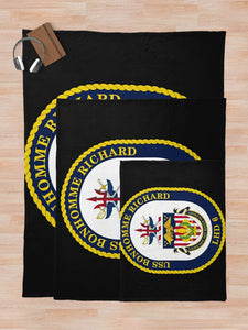 Navy - USS Bonhomme Richard wo Txt Throw Blanket