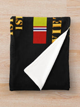 Load image into Gallery viewer, Army - Jumping Mustangs w DUI - ABN Basic - 1st Bn 8th Cav w VN SVC Throw Blanket
