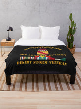 Load image into Gallery viewer, Army - 4th Bn, 32nd Armor - Desert Storm Veteran Throw Blanket
