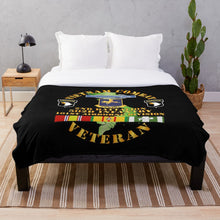 Load image into Gallery viewer, Army - Vietnam Combat Vet - 2nd Bn 502nd Infantry - 101st Airborne Div SSI Throw Blanket
