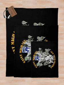 Army - XVIII Airborne Corps - Saint Michael - Protecting Us Throw Blanket