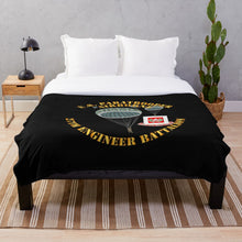 Load image into Gallery viewer, Army - United States Paratrooper - 27th Engineer Battalion Throw Blanket
