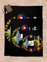 Load image into Gallery viewer, Army - Vietnam Combat Infantry Veteran w 3rd Bn 47th Inf (Riverine) - 9th ID SSI Throw Blanket
