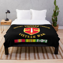 Load image into Gallery viewer, Army - Military Assistance Cmd Vietnam - MACV - Vietnam War w SVC Throw Blanket
